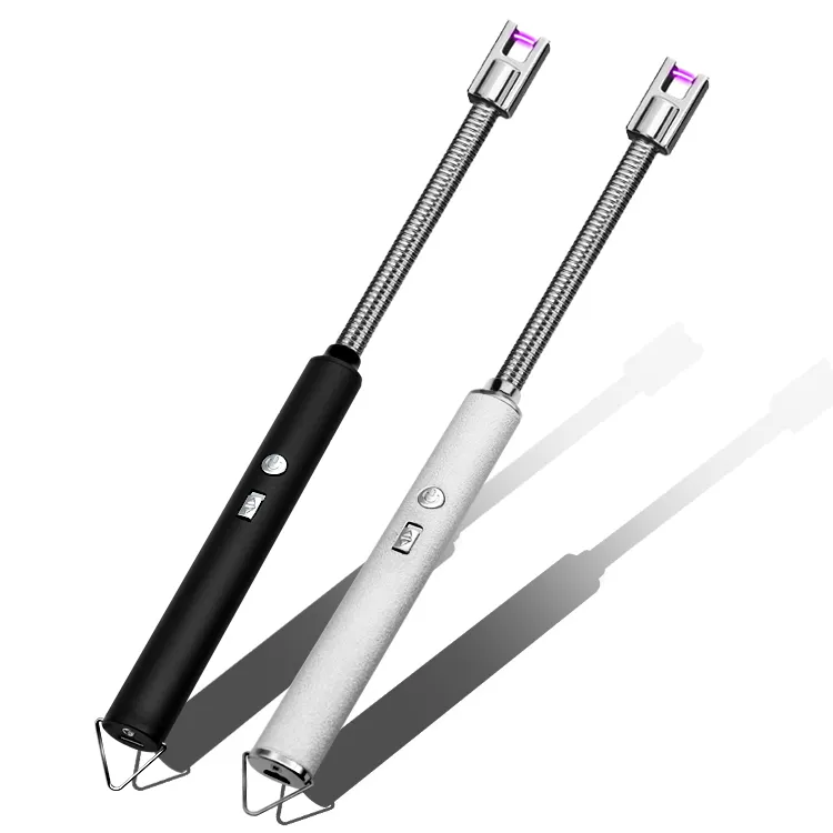 Household products BBQ electronic lighter with long handle with hook for cooking, candle