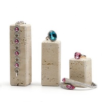 Ensemble de présentoirs à bijoux en pierre personnalisés, présentoir à bijoux, décoration