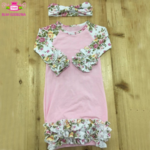 Imágenes <span class=keywords><strong>de</strong></span> los últimos vestidos mangas largas nuevo patrón glaseado volante blanco Floral Rosa cuerpo bebé sacos <span class=keywords><strong>de</strong></span> <span class=keywords><strong>dormir</strong></span> - Product Image 1