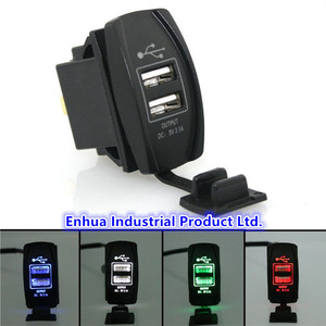 DC 12V-24V <span class=keywords><strong>Marina</strong></span>/<span class=keywords><strong>barco</strong></span>/coche 2 puertos USB toma de corriente cargador con tecnología láser LED - Product Image 2