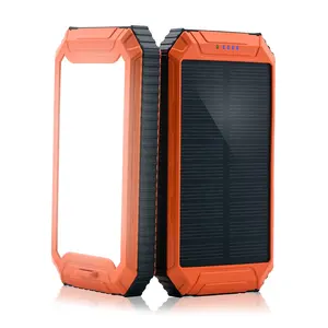 Colorido teléfono celular banco de energía solar 10000mAh bancos de energía cargador portátil LED cargador de batería externo