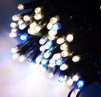 Guirlande lumineuse led IP65 avec câble en caoutchouc blanc, 10m, raccordable, éclairage féerique de haute qualité, pour noël, décoration d'intérieur, 10m