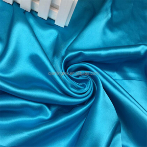 Tela de satén azul para forro, suave, brillante, 100% poliéster, precio barato - Product Image 6