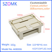 SZOMK Haute Qualité En Plastique ABS Din Rail Électronique PLC Contrôle Instrument Boîtier