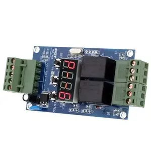 12V Dual Programmable Time Relay Module Relay PLC Board Cycle Timer Delay Relay Module 2 Voltage Detection Control