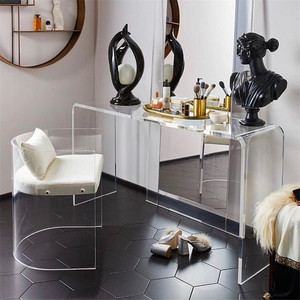 Table de toilette en acrylique transparente de grande taille en gros - Product Image 1