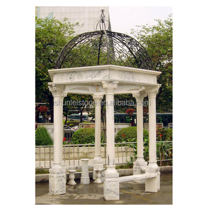 <span class=keywords><strong>Prix</strong></span> direct de fabrication de gazebo de jardin <span class=keywords><strong>en</strong></span> marbre blanc de Chine - Product Image 2