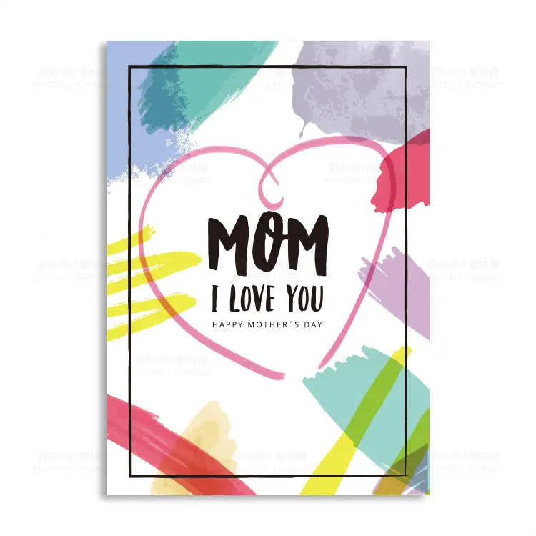 Prezzo all'ingrosso di giorno di madri grazie carta di amore di carta per i regali con logo personalizzato