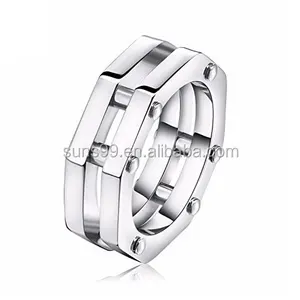 Big Size 316l Stainless Steel Ring For Men Spiner Ring Hidden Camera