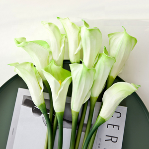 O-1019 Prezzi all'Ingrosso, Dimensioni Personalizzate 63cm, <span class=keywords><strong>Fiori</strong></span> di Calla Artificiali in PU a Effetto Realistico in <span class=keywords><strong>Vendita</strong></span> - Product Image 4