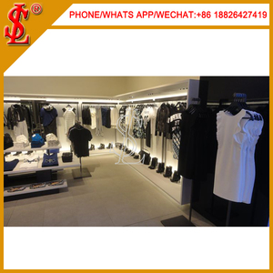 ร้านขายเสื้อผ้าโลหะแสดงชั้นวางเฟอร์นิเจอร์พร้อมไฟโรงงานจีน-ขายตรง - Product Image 5
