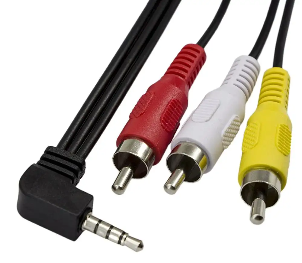 Adaptateur stéréo femelle à 3 prises RCA mâle, couleur or, 3.5mm, câble Audio et Y, Mini Jack à câble