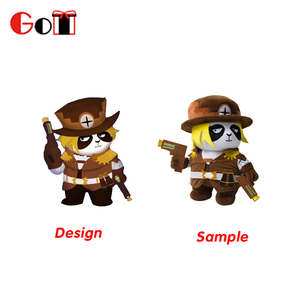 Nuevo diseño personalizado suave Panda oso gordo lindo policía Panda peluche - Product Image 1