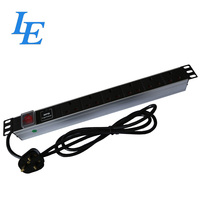 LE OEM UK Type de prise Rack Mount Power Distribution Unit 1U Wall Mount PDU