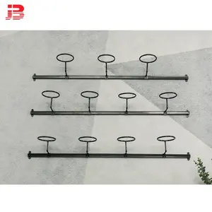 Chrome plated wire hat display rack hook cap stand