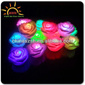 Saint-valentin magique rougeoyante led artificielle rose fleur - Product Image 1