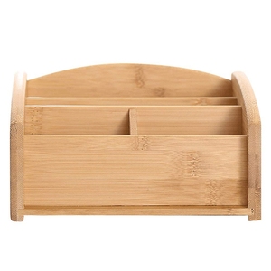 Bamboo Transparent Plastic Jewelry and Cosmetic Storage Drawers Display Makeup Organizer Boxes Pads