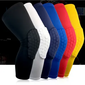 Cross-border specialized compression basketball sports honeycomb manufacturer cover LOGO breathable cotton knee pad