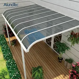 Toits en polycarbonate pour terrasse extérieure, couverture de jardin, auvent de toit en aluminium, auvent de terrasse