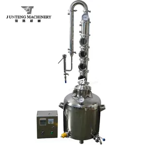 Équipement de Distillation d'alcool 100l en acier inoxydable à paroi unique, distillateur de tour de Reflux à domicile