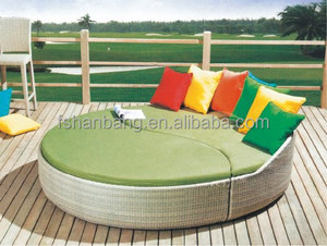 Patio extérieur Meubles En Osier Piscine <span class=keywords><strong>Salon</strong></span> <span class=keywords><strong>De</strong></span> <span class=keywords><strong>Jardin</strong></span> Rond Parure <span class=keywords><strong>de</strong></span> Lit Double - Product Image 3