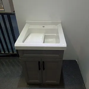小さなサイズの洗面台新しい洗濯浴槽のデザインは、より多くのバスルームスペースを節約します石の洗面台