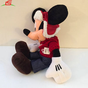 18 "Große Gefüllte Plüsch Mickey Maus Mit Winter Hut & Pullover - Product Image 3