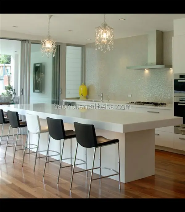 고품질 부엌 식탁 단단한 표면 높은 테이블 상단 홈 식탁