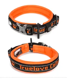 Truelove Điều Chỉnh Heavy Duty Mềm Nylon Webbing Đào Tạo Độc Đáo Nhãn Hiệu Riêng Bán Buôn Fancy Dog Collars