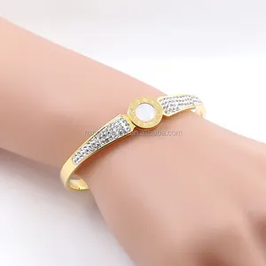 Bijoux pour fille de chine, prix d'usine, acier inoxydable, or Rose, argent, manchette, Bracelet - Product Image 1