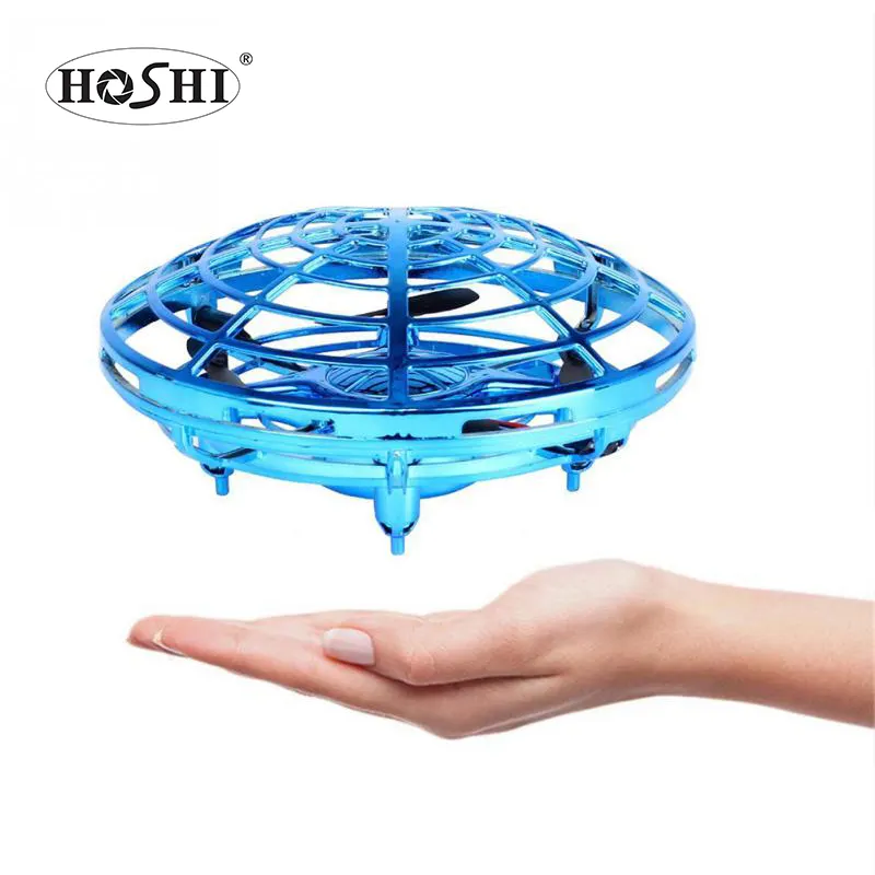 Hoshi المضادة للتصادم اليد الكرة UFO تحلق الطائرات RC اللعب هدية Led تعليق التعريفي مصغرة بدون طيار للأطفال الأولاد