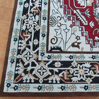 Chinese hersteller schwarz und rot seide handgemachte persische teppich teppich für verkauf