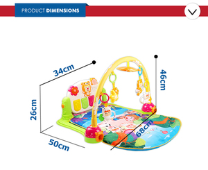 Chine activité musicale gym pliable bébé tapis de jeu avec divers animaux jouets - Product Image 4