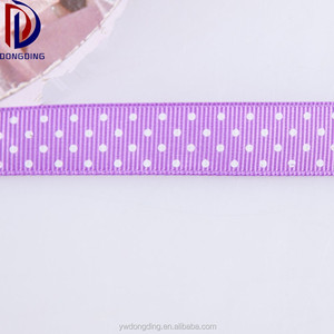 Alta calidad al por mayor de polca imprimió la cinta del grosgrain del poliester cintas navy - Product Image 6