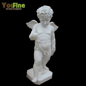 Estatuas <span class=keywords><strong>de</strong></span> Ángel Niño Talladas en Mármol para Jardín en <span class=keywords><strong>Venta</strong></span> - Product Image 5