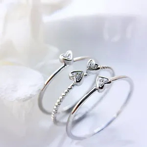 Fashion flower jewellery 925 silver cz wedding rings design silver puzzle ring