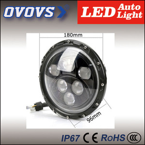 OVOVS Alta-baja <span class=keywords><strong>luz</strong></span> <span class=keywords><strong>de</strong></span> la cabeza 7 pulgadas 60 W drl <span class=keywords><strong>angel</strong></span> eyes faros <span class=keywords><strong>de</strong></span> halo anillo 4D - Product Image 4
