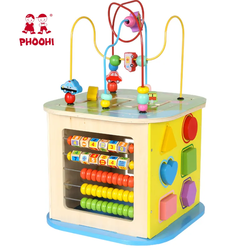 Filo caldo tallone labirinto giochi per bambini di legno educativo di apprendimento giocattolo grande attività cubo di