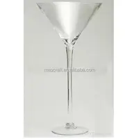 Centro de mesa de cristal de martini alto