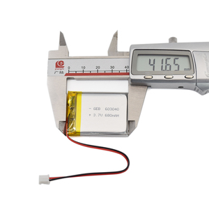 GEB 표준 Lipo 배터리 모델 충전식 603040 <span class=keywords><strong>3.7V</strong></span> 680mah 리튬 중합체 주머니 배터리 와이어 카메라 - Product Image 4