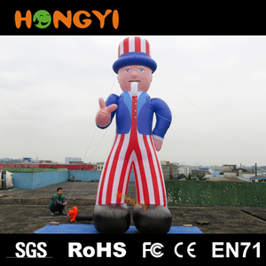 Venta caliente inflable gigante <span class=keywords><strong>Tío</strong></span> <span class=keywords><strong>Sam</strong></span> PVC figura de la historieta inflable de encargo pueblo propaganda publicidad evento - Product Image 2