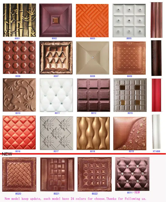 Leather 3d wall panel decoration decor and ceiling decorative factory instead of wall paper