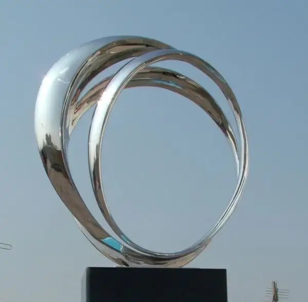 Decorative Large Abstract Sculpture Ring Big Stainless Steel Statue On Sale