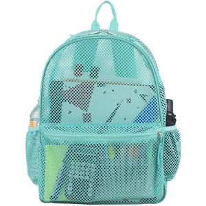 Zaino in rete trasparente di alta qualità con Logo personalizzato scuola femminile e da trekking-porta borse da viaggio chiusura a cerniera - Product Image 1