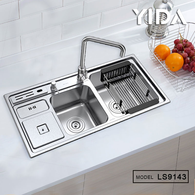 Многофункциональная раковина из нержавеющей стали и матовой обработки поверхности без смесителя для кухни