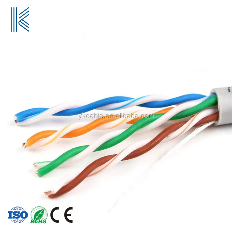 24AWG נחושת 0.5 מ"מ cabo rede דה כבל cat5e <span class=keywords><strong>utp</strong></span> <span class=keywords><strong>cat5</strong></span> 5e חתול 8 זוגות