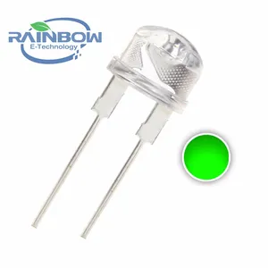 Penawaran Hot 8mm 0.5 W Straw Hat Urtal Terang Hijau LED Lampu Daya Tinggi Dipimpin Lampu Bola Lampu 8 MM Emitting Dioda