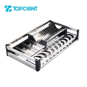 Cesta Deslizante para Cajón de Cocina de Acero Inoxidable Cromado Moderno, con Cierre Suave - Product Image 6