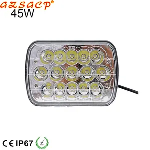 Luz de led super brilhante, luz de trabalho de 7 polegadas 45w 12v luzes de trabalho trator luzes