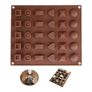 Trái Tim Bóng Vuông Đa Hình Dạng 30-Hốc Ice Cube Khay Silicone Bánh Khuôn Làm Kẹo Khuôn Sô Cô La - Product Image 3